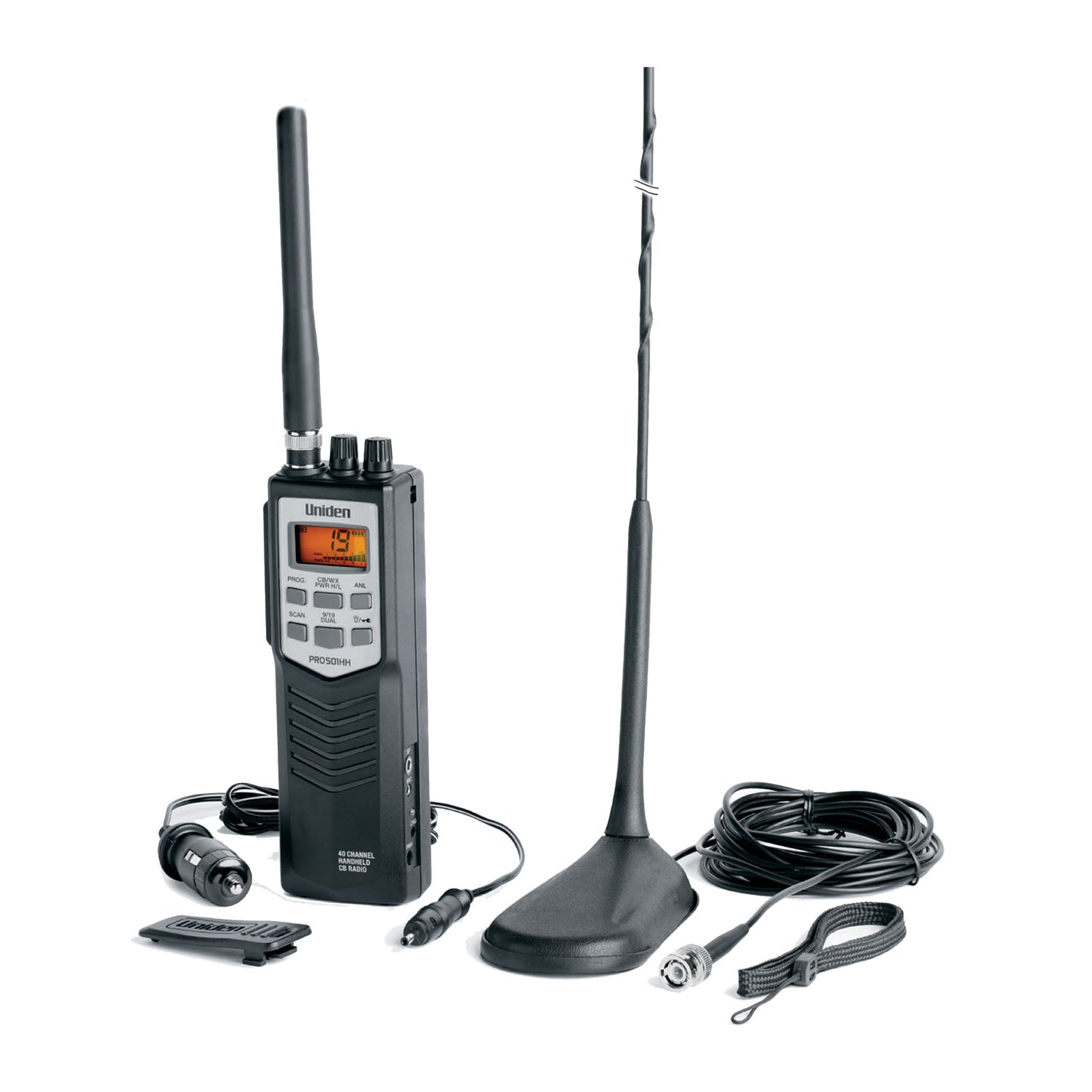 UNIDEN PRO501TK 40 Channel Handheld CB Radio W/Magnetic Mount Antenna