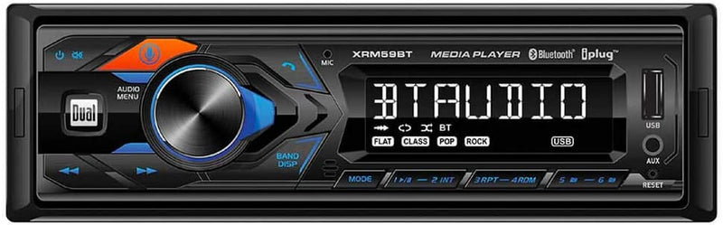 Dual XRM59BT Single-DIN In-Dash All-Digital Media Receiver with Bluetooth