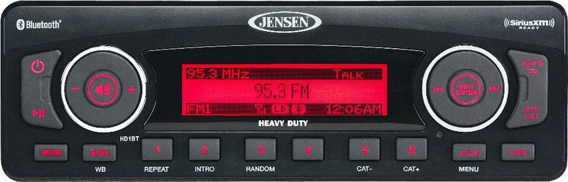 Jensen HD1BT AM/FM/WB/USB/SiriusXM Ready/Bluetooth Heavy Duty Radio