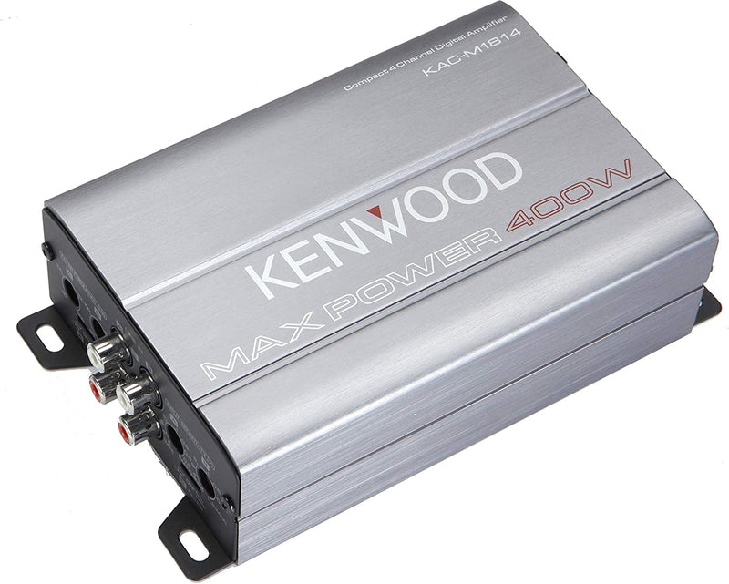 Kenwood KAC-M1814 4-Channel Compact Bridgeable Marine/Motorsports 400W Max Power Digital Amplifier