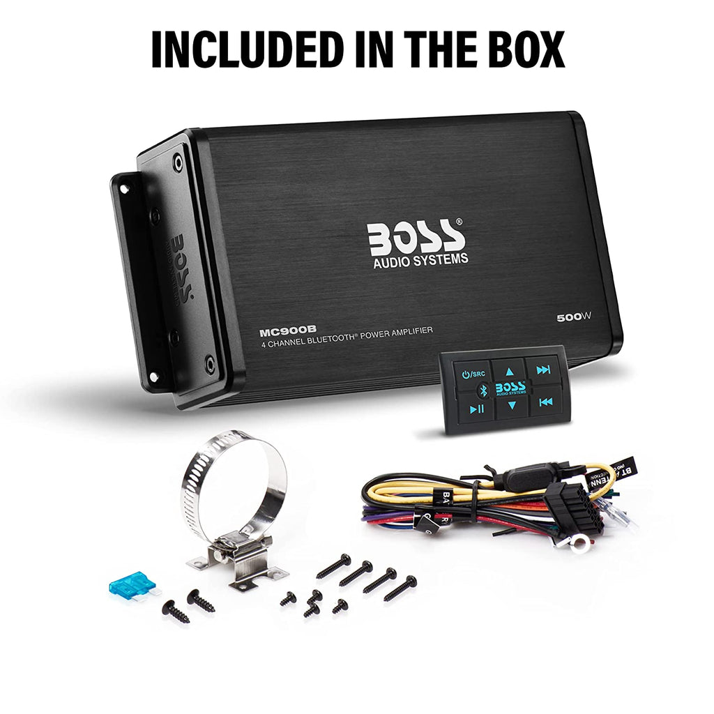 BOSS Audio Systems MC900B Amplifier for ATV UTV Car Marine 4