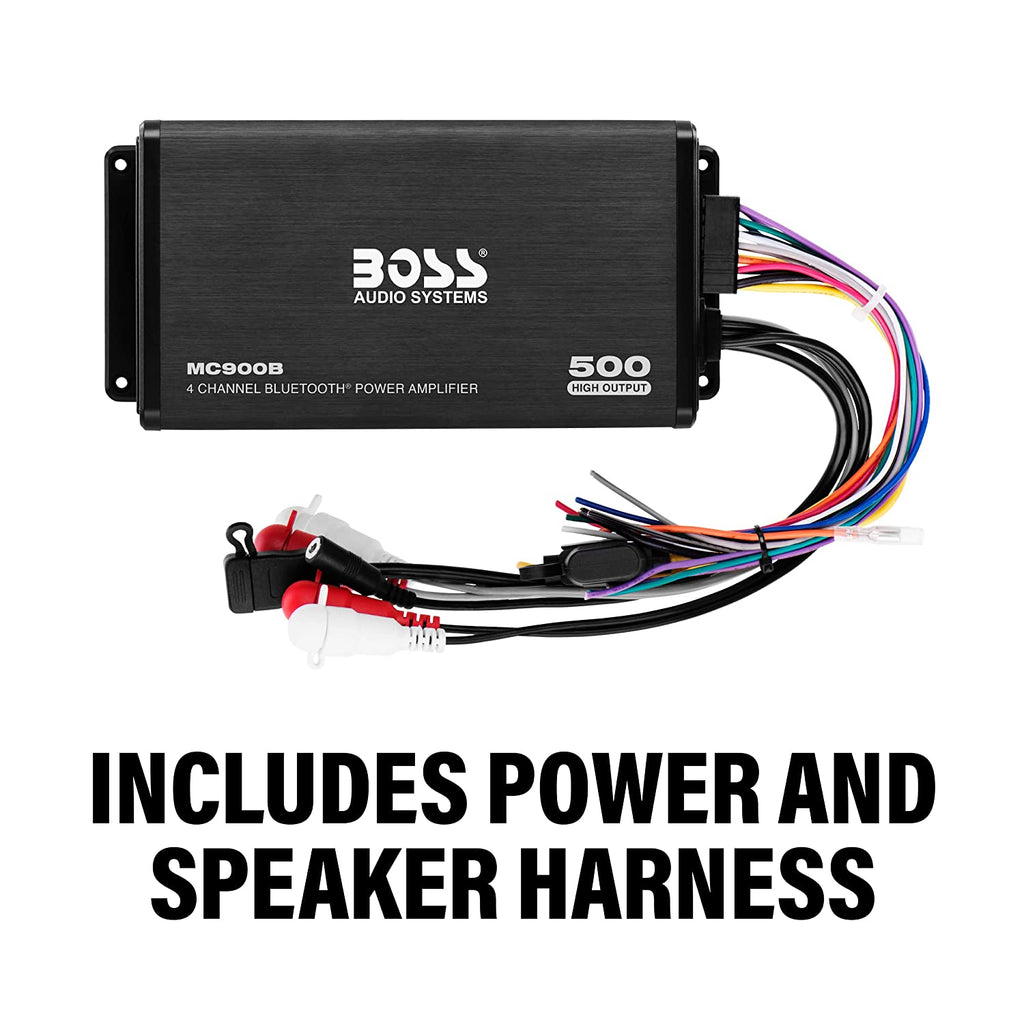 BOSS Audio Systems MC900B Amplifier for ATV UTV Car Marine 4 Channel