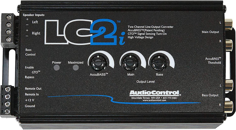 AudioControl LC2i 2 Channel Line Out Converter with AccuBASS and Subwoofer Control