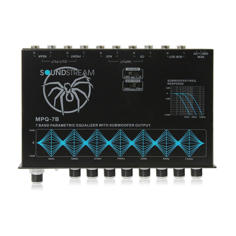 SOUNDSTREAM MPQ-7B Band 1/2 DIN Equalizer