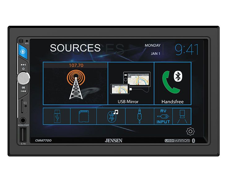 Jensen CMM710 10.1” Multimedia Receiver with USB Screen Mirroring