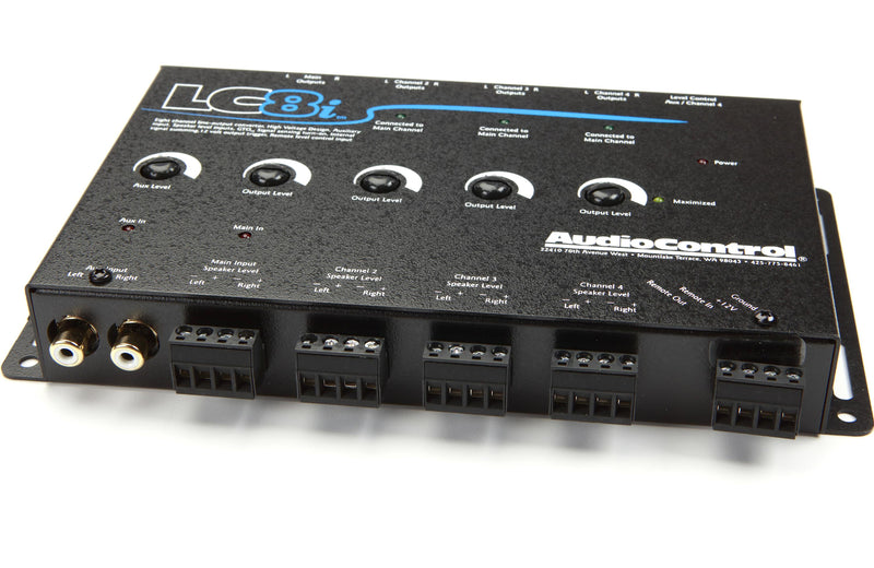 AudioControl LC8i Black Eight Channel Line Output Converter with Auxiliary Input